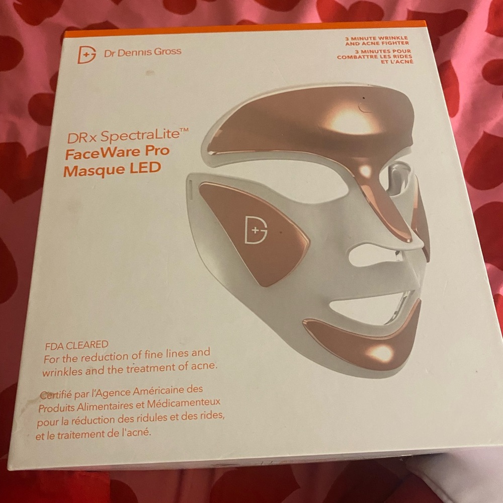 FaceWare Pro LED Mask - White and Gold